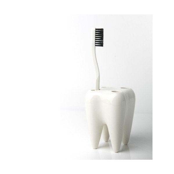 Stojak na szczoteczki Tooth, biały-image-1