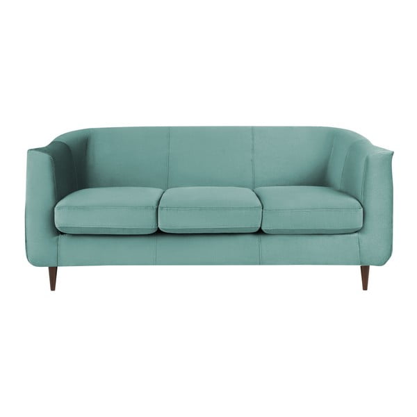 Turkusowa aksamitna sofa Kooko Home Glam, 175 cm