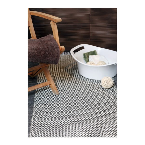 Kremowo-czarny chodnik odpowiedni na zewnątrz Narma Diby, 70x200 cm-image-1