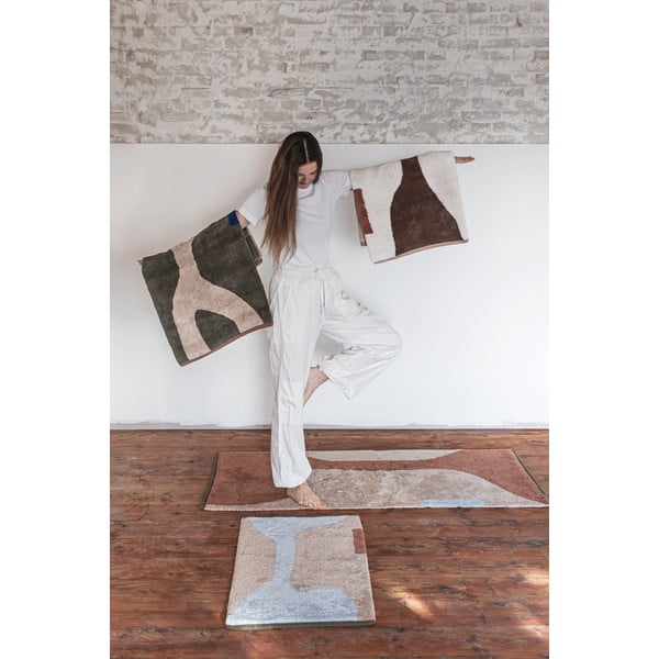 Ciemnozielony bawełniany dywan odpowiedni do prania 50x80 cm Figura – Mette Ditmer Denmark-image-3