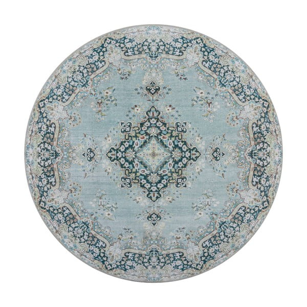 Niebieski okrągły dywan odpowiedni do prania ø 180 cm Colby – Flair Rugs
