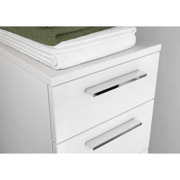 Biała niska szafka łazienkowa 30x86 cm Arvada – Germania-image-3