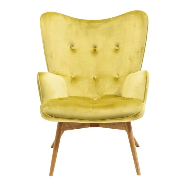 Żółty fotel Kare Design Vicky