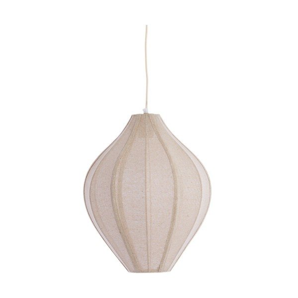 Lampa wisząca w naturalnym kolorze z tekstylnym kloszem Pasto – Light & Living