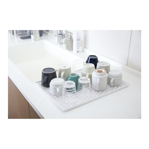 Biały ociekacz do naczyń YAMAZAKI Tower-image-2