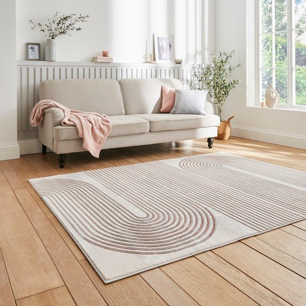 Różowo-jasnoszary dywan 160x220 cm Apollo – Think Rugs-image-2