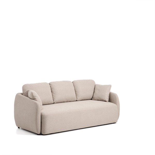 Beżowa rozkładana sofa z tkaniny szenilowej 218 cm Laira – Kave Home-image-2