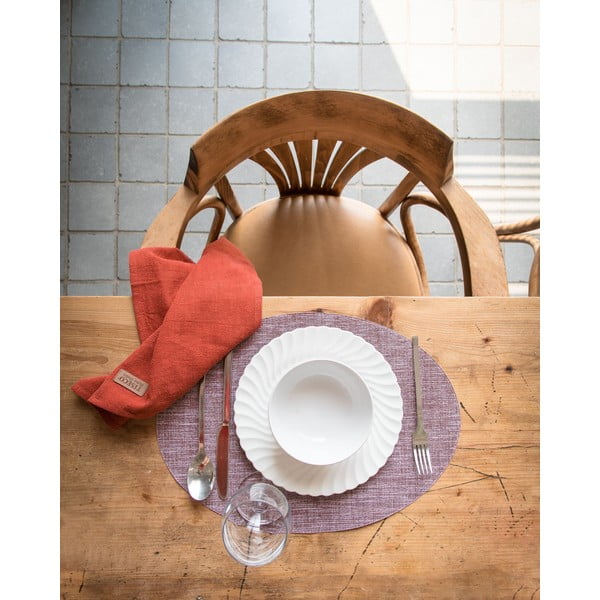 Różowofioletowa mata stołowa Tiseco Home Studio Oval, 46x33 cm-image-1