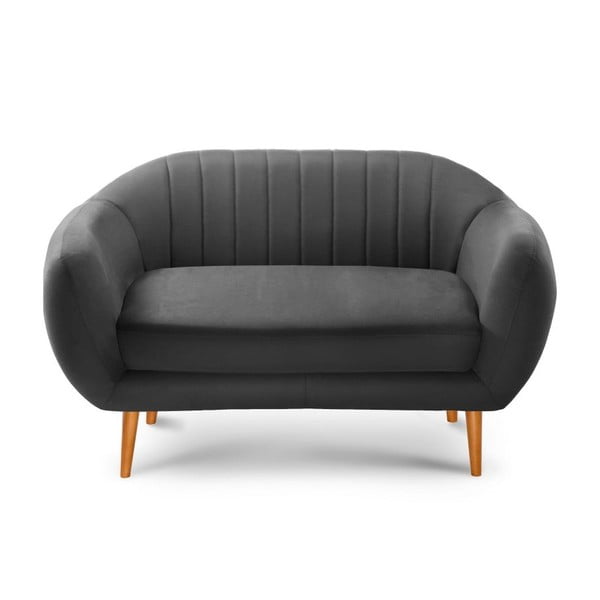 Antracytowa sofa 2-osobowa Scandi by Stella Cadente Maison Comete