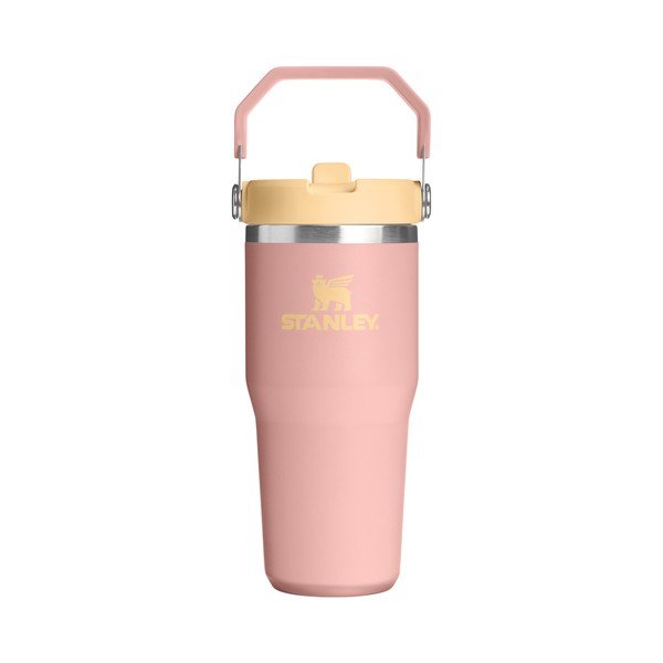 Brzoskwiniowy termos ze stali nierdzewnej 410 ml IceFlow™ Flip Straw 2.0 Tumbler Peach Rose – Stanley