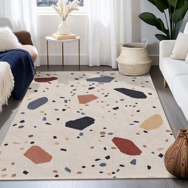 Kremowy dywan odpowiedni do prania 80x150 cm Cracked Terrazzo – Mila Home-image-4