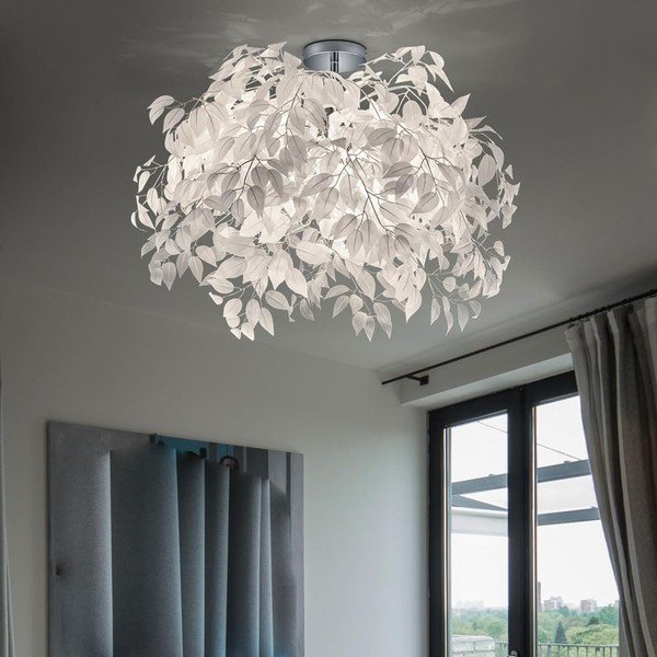 Biała lampa wisząca Reality Pendant Leavy, wys. 73 cm-image-2
