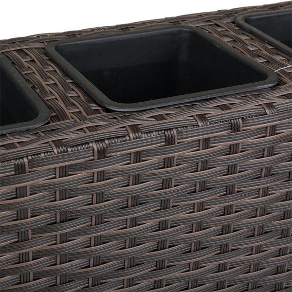 Doniczka ze sztucznego rattanu z 3 przegródkami Myra, dł. 48 cm-image-2