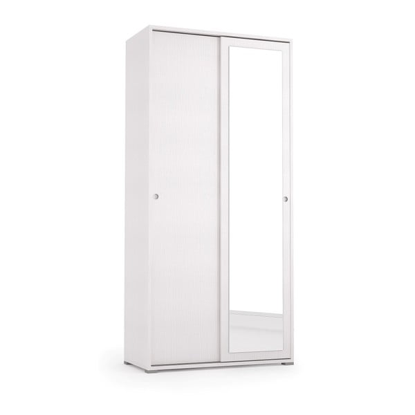 Biała szafa 2-drzwiowa z lustrem Terraneo