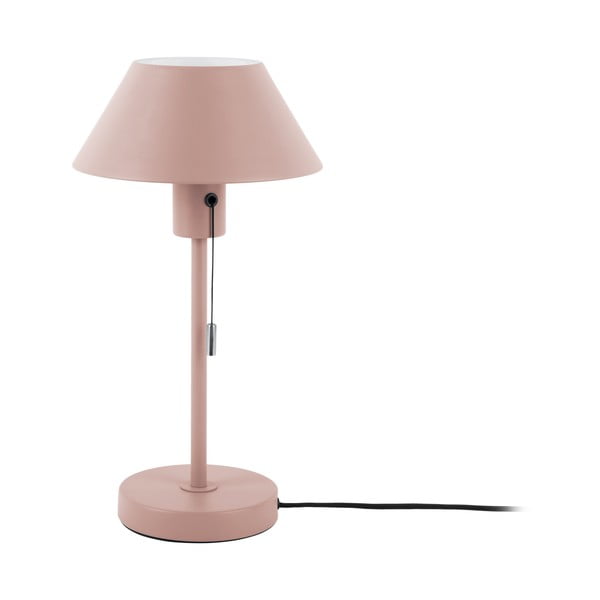 Jasnoróżowa lampa stołowa z metalowym kloszem (wysokość 36 cm) Office Retro – Leitmotiv