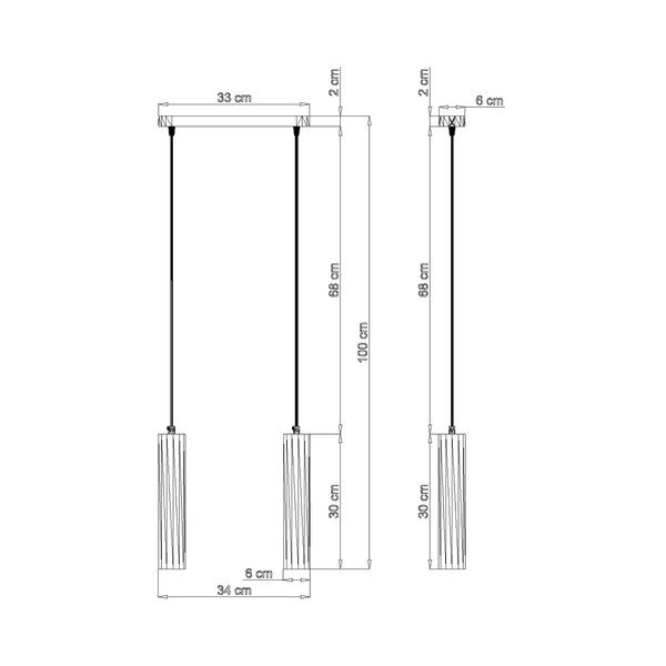 Lampa wisząca Sollux Bakari, dł. 34 cm-image-2