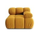 Żółty aksamitny moduł sofy (prawostronny) Bellis – Micadoni Home