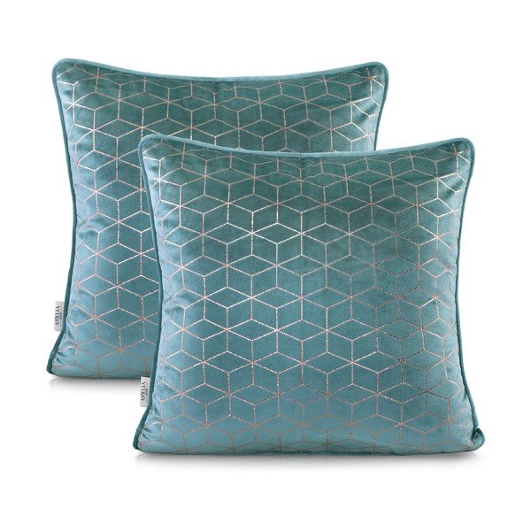 Zestaw 2 poszewek na poduszkę AmeliaHome Nancy Lightblue, 45x45 cm