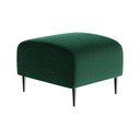 Ciemnozielony aksamitny podnóżek Ghado Shel