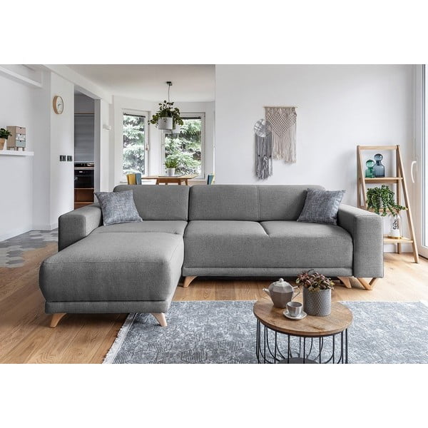 Szary rozkładany/ze schowkiem narożnik Classy Sophie – Miuform-image-1