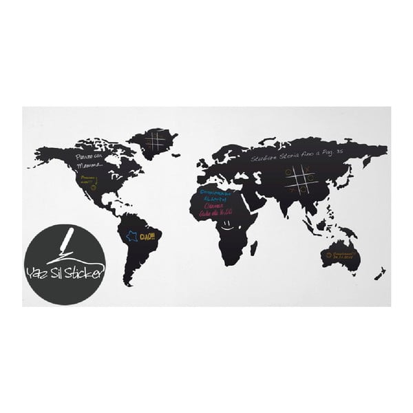 Czarna tablica samoprzylepna/mapa Homemania World