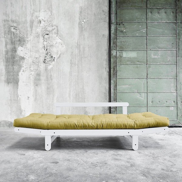 Sofa rozkładana Beat White/Avocado Green-image-2