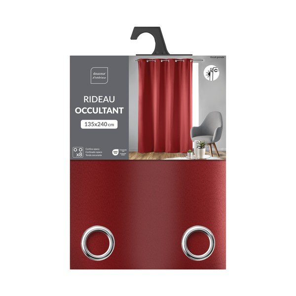 Czerwona zasłona zaciemniająca 135x240 cm Occult – douceur d'intérieur-image-3