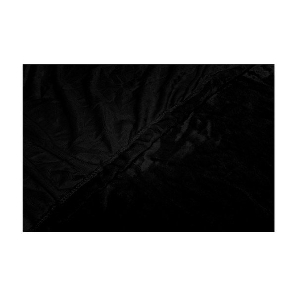 Czarne dwuosobowe prześcieradło z mikropluszu My House, 180x200 cm-image-1