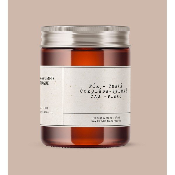 Zapachowa sojowa świeca czas palenia 40 h #44 Chocolate, Fig, Musk – Perfumed Prague-image-1