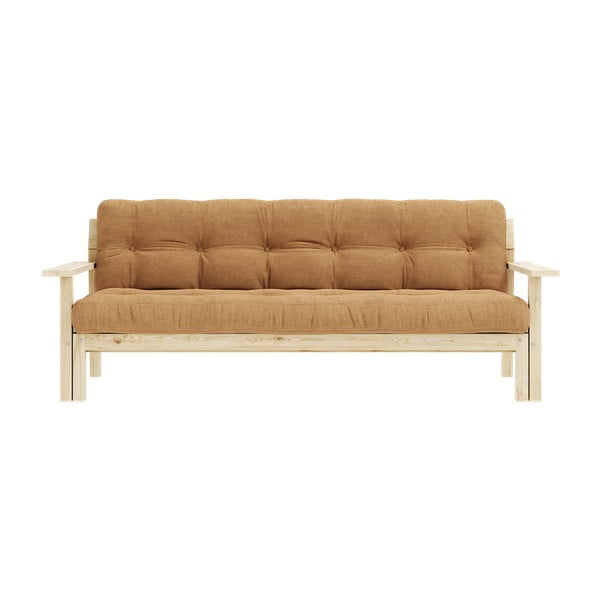 Musztardowa rozkładana sofa 218 cm Unwind – Karup Design
