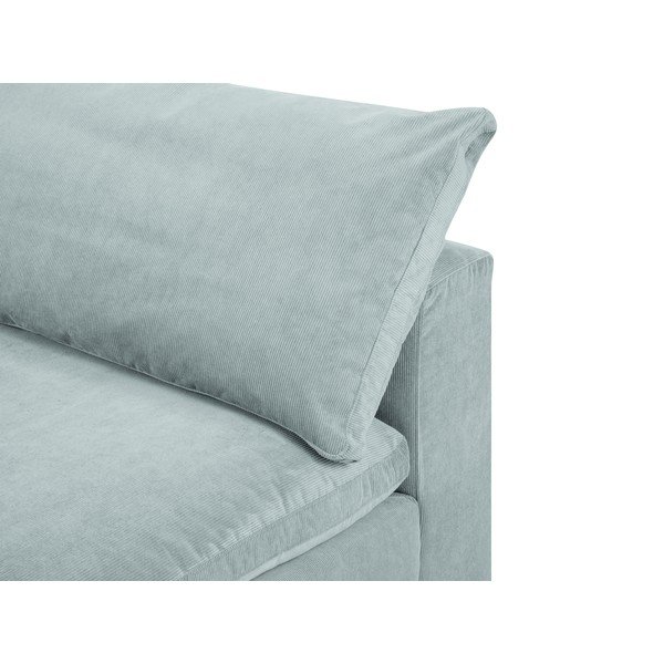 Jasnoniebieska dwustronna narożna część sztruksowej sofy modułowej Windsor & Co Sofas Galaxy-image-1