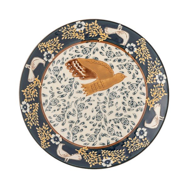 Niebieski kamionkowy talerz deserowy ø 16 cm Hezha – Bloomingville