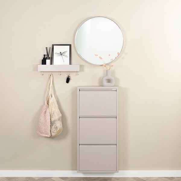 Szarobrązowa metalowa uchylna szafka na buty 50x103x15 cm Billy – Spinder Design-image-1