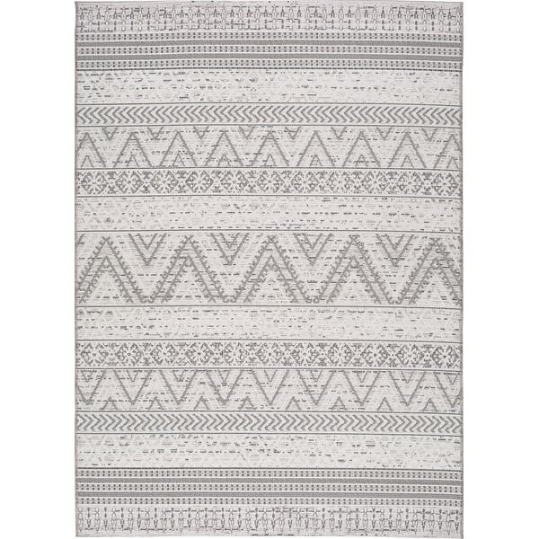 Szary dywan zewnętrzny Universal Weave Geo, 77x150 cm