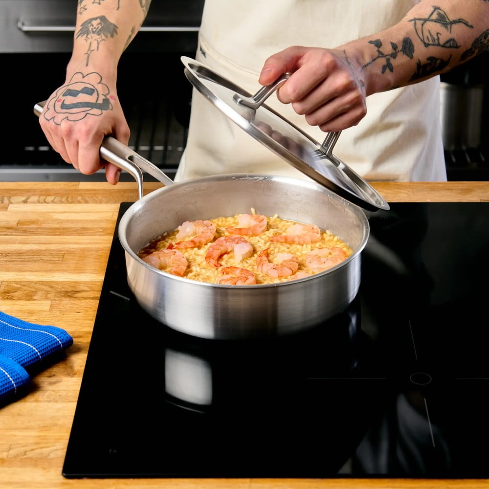 Patelnia z pokrywką ze stali nierdzewnej ø 24 cm Lucca 3.0 – FABINI (zdjęcie 6)