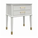 Biała szafka nocna Westerleigh – CosmoLiving by Cosmopolitan