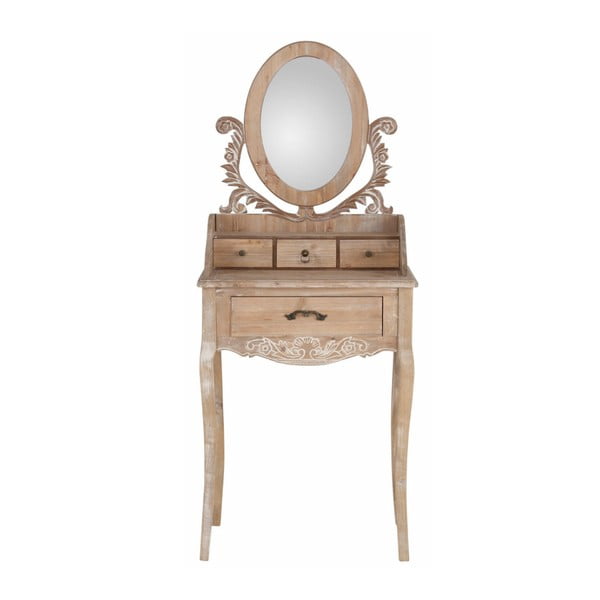 Mała toaletka z drewna sosnowego se zrcadlem Støraa Dior