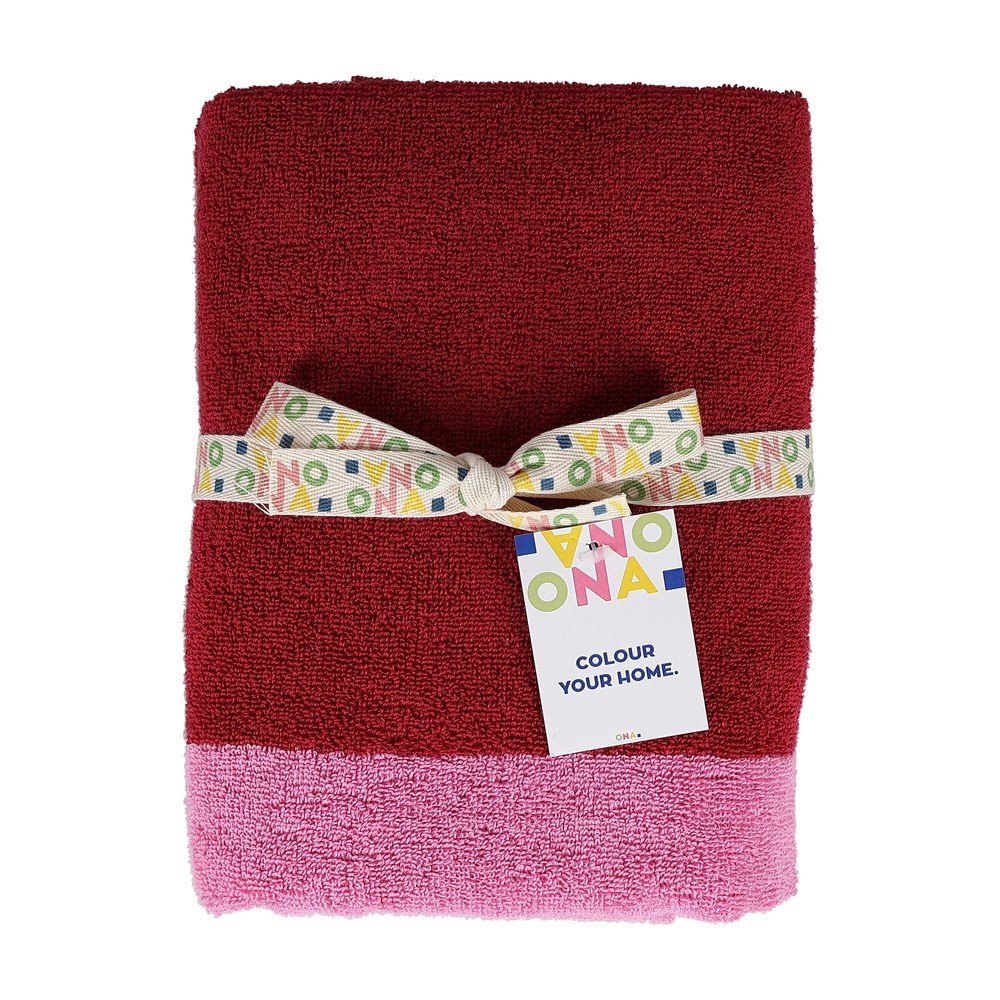 Różowe bawełniane ręczniki kąpielowe zestaw 2 szt. frotte 50x100 cm Pixie – ONA (zdjęcie 9)