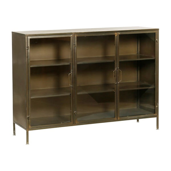 Metalowa witryna w kolorze złota 123,5x91,5 cm Dagenham – Côté Table-image-2