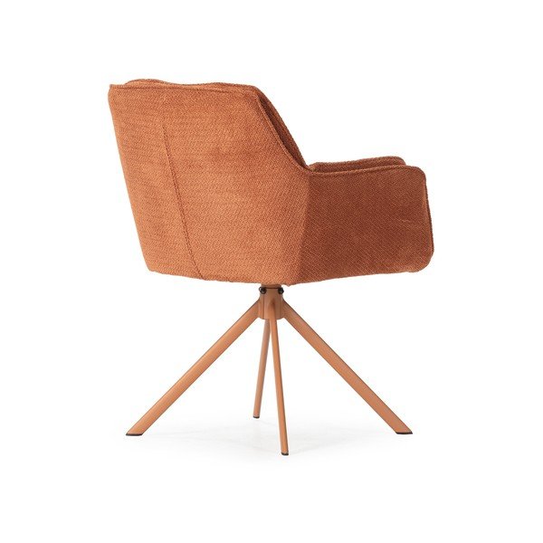 Tapicerowane fotele jadalniane zestaw 2 szt. w kolorze terakoty Keiko – Marckeric-image-4