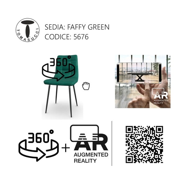 Zielone krzesła zestaw 2 szt. z aksamitu Faffy – Tomasucci-image-4