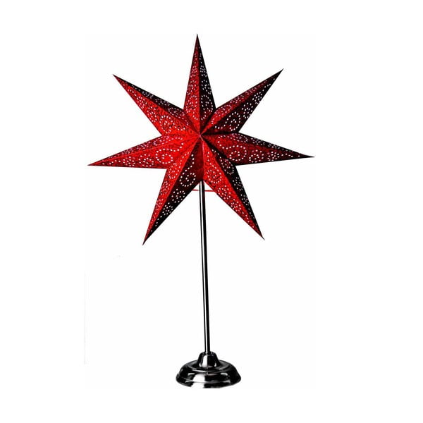 Świecąca gwiazda ze stojakiem Antique Red, 70 cm