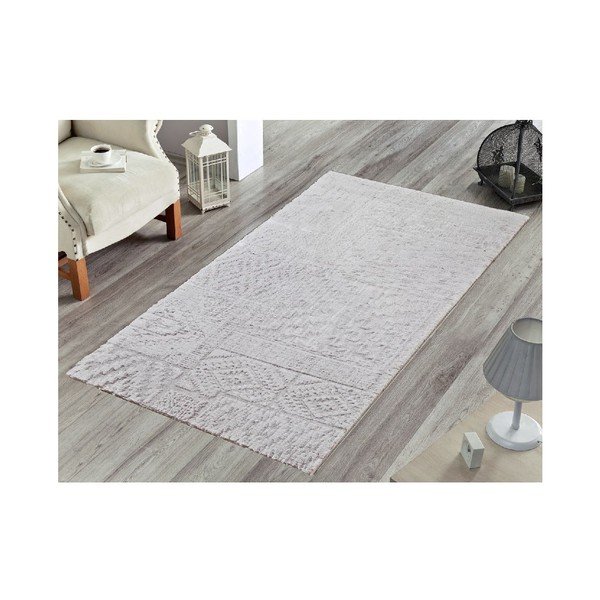 Dywan Patchwork Beyaz, 80x200 cm-image-1