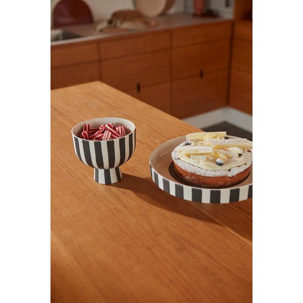 Czarno-biała kamionkowa miska do serwowania Toppu – OYOY Living Design-image-1