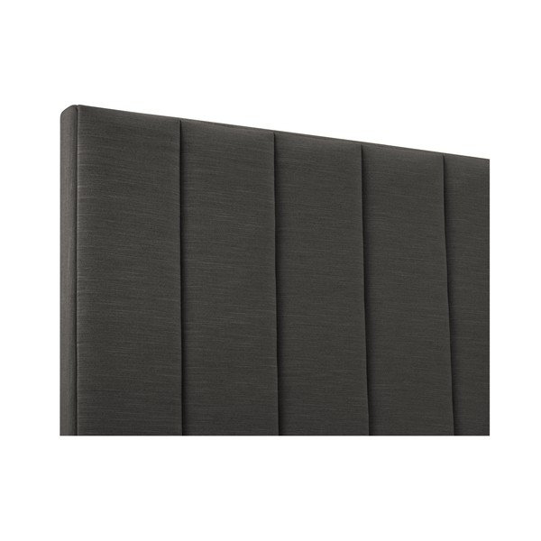 Antracytowy tapicerowany zagłówek 140x120 cm LA – Cosmopolitan Design-image-1
