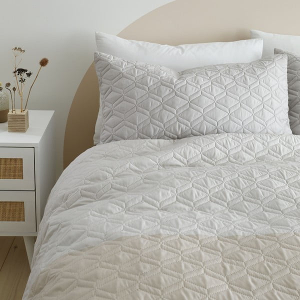 Beżowa pościel jednoosobowa 135x200 cm Ombre Geo – Catherine Lansfield-image-2