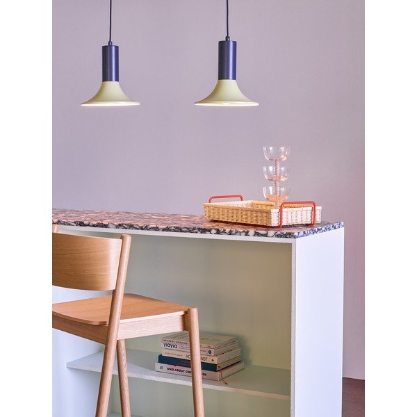 Jasnozielona/ciemnoniebieska metalowa lampa wisząca ze ściemniaczem ø 25 cm Luminary – Hübsch-image-1