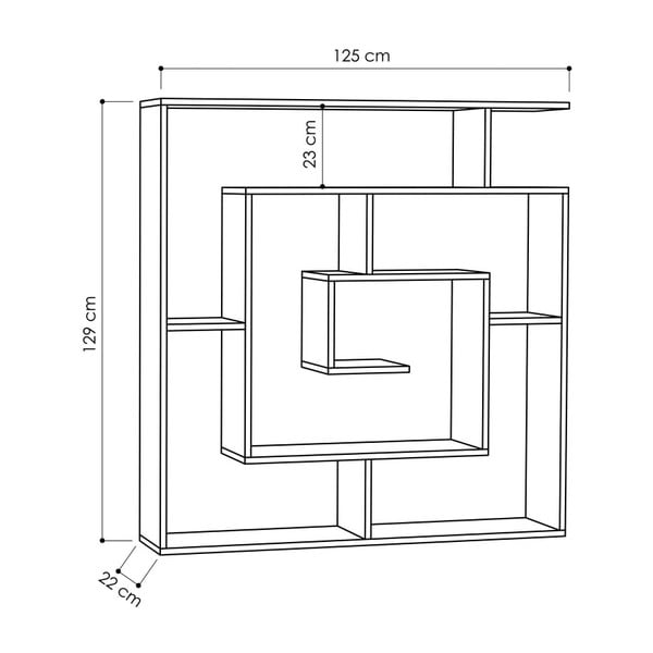 Antracytowa biblioteczka Maze Anthracite-image-2