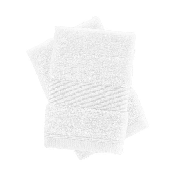 Białe bawełniane ręczniki frotte zestaw 2 szt. 30x30 cm Anti-Bacterial – Catherine Lansfield