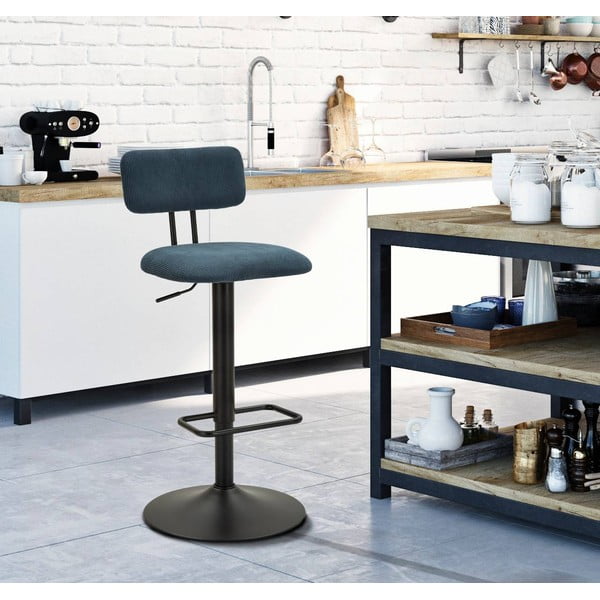 Morsko-czarny hoker z regulowaną wysokością (wysokość siedziska 61 cm) Tina – Mauro Ferretti-image-1